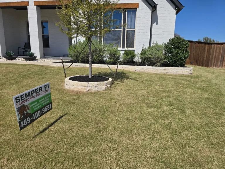 Semper Fi Landscape Solutions at work in Denton County, Texas