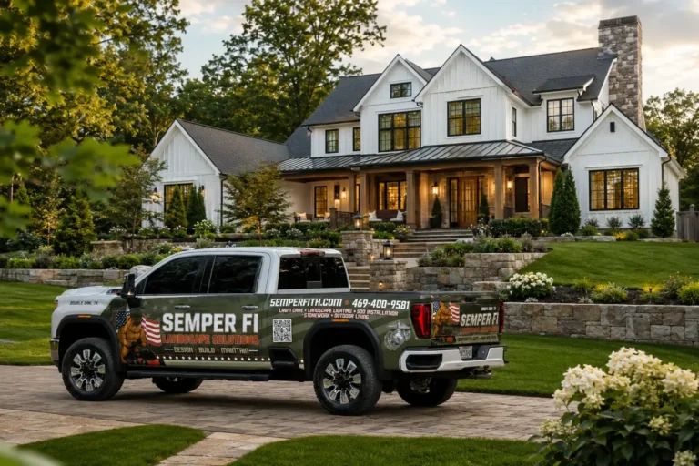 Landscaping and lawn care in Double Oak, TX by Semper Fi Landscape Solutions